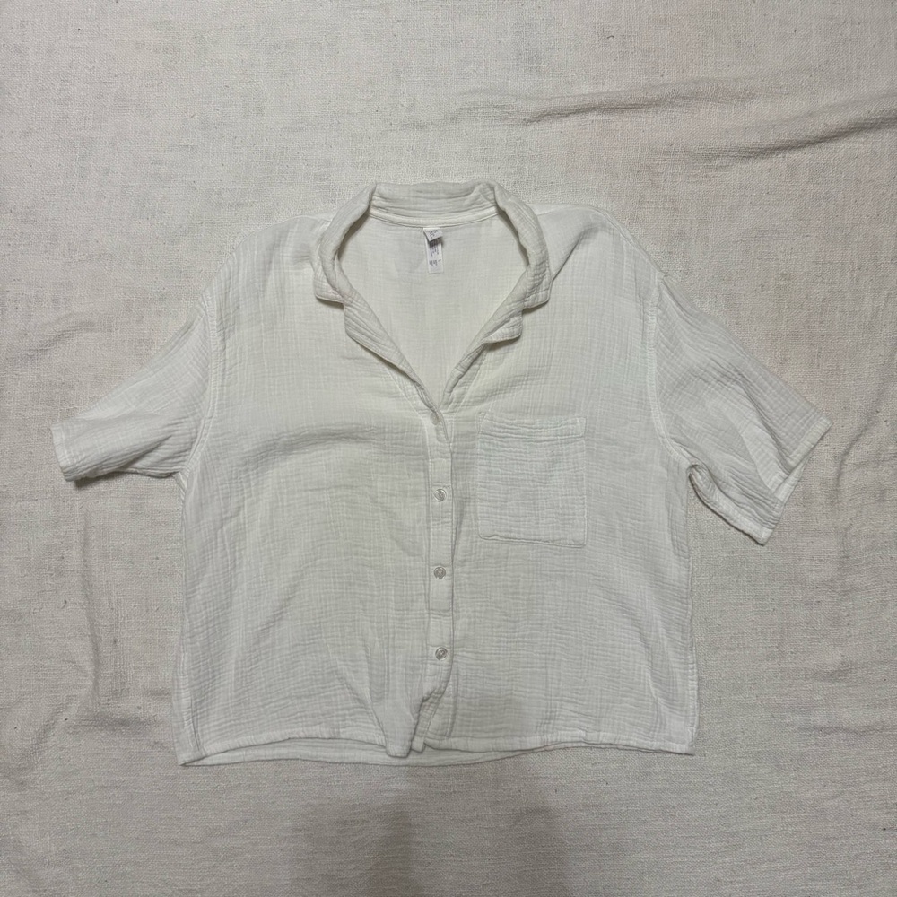 Stars Above Cream Button-Up Shirt